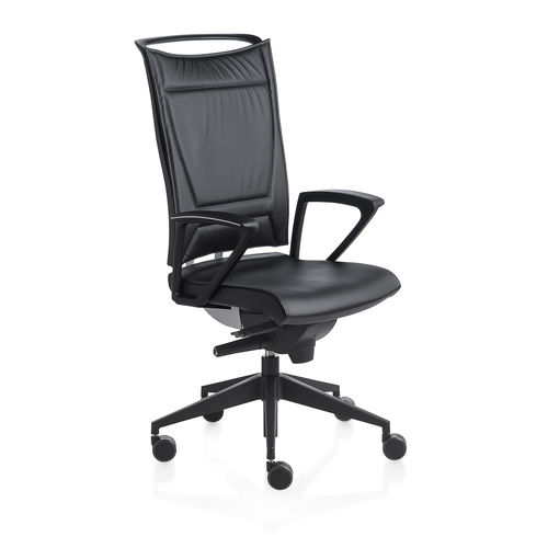 Fauteuil de bureau contemporain - KORIUM PLUS - KASTEL srl - en polyuréthane / noir / blanc