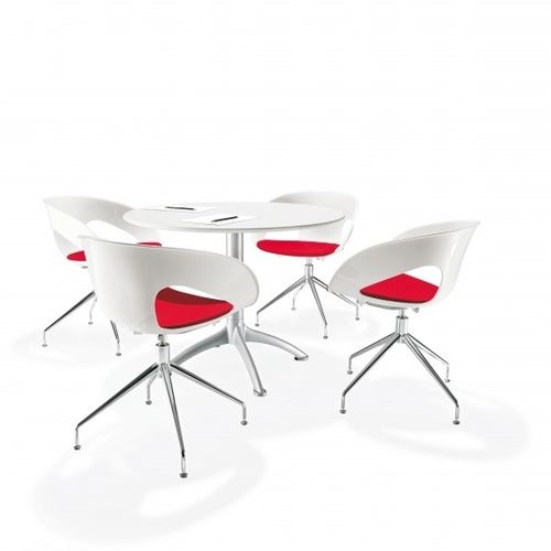 Chaise visiteur contemporaine - KRIZIA SWIVEL - KASTEL srl - piètement étoile / pivotante / avec accoudoirs