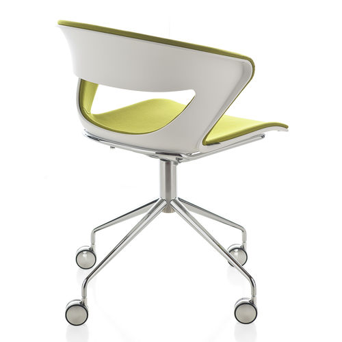 Chaise visiteur contemporaine - KICCA SWIVEL - KASTEL srl - d'intérieur / en métal / en polypropylène