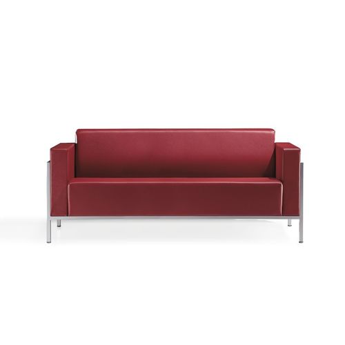 Canapé contemporain - KURSAL - KASTEL srl - en cuir / rouge / en aluminium