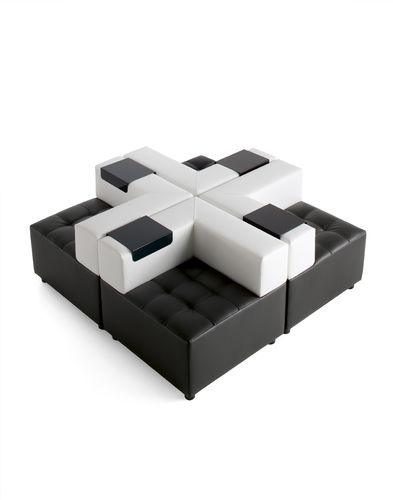 Canapé contemporain - KUADRA - KASTEL srl - en cuir / multicolore / pour établissement public