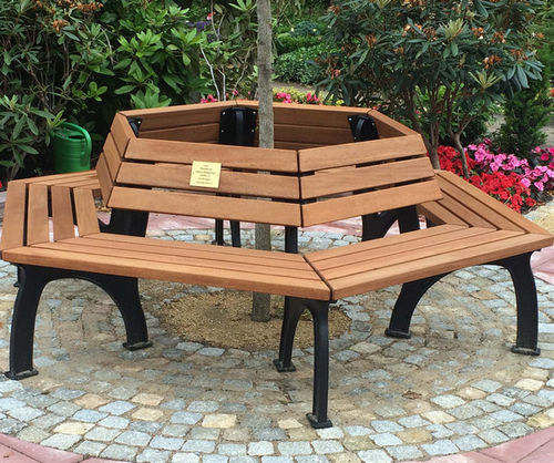 Corset d'arbre en bois de feuillus - BITBURG - Gem. Westeifel Werke GmbH - en fonte / avec banc public intégré