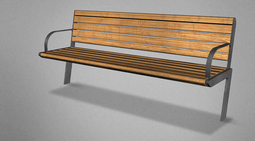 Banc public contemporain - PRIMO - Gem. Westeifel Werke GmbH - en bois / en acier galvanisé / en acier à revêtement par poudre