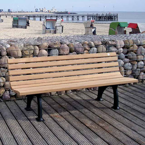 Banc public classique - Bad Neuenahr - Gem. Westeifel Werke GmbH - en fonte / en bois de feuillus / avec dossier
