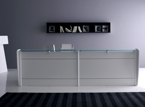 Banque d'accueil stratifiée - RECEPTION - NEWFORM Ufficio - en verre