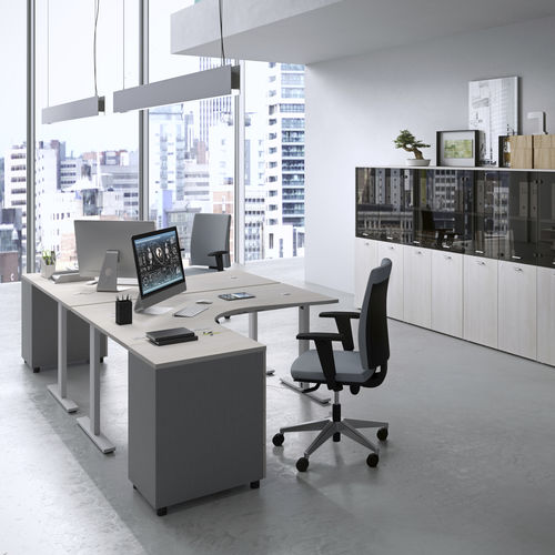 Bureau contemporain - Kamos Pure - Timeless & Traditional Design - NEWFORM Ufficio - en bois / en métal / en mélaminé