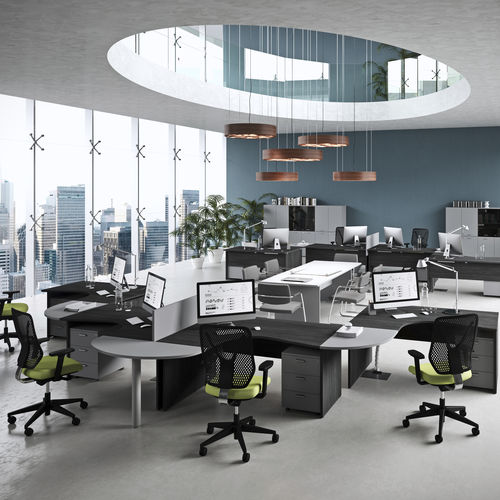 Bureau pour open space - KAMOS PURE - NEWFORM Ufficio - contemporain / en bois / en métal