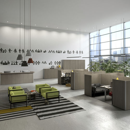 Bureau pour open space - KAMOS PURE - NEWFORM Ufficio - contemporain / en bois / en métal