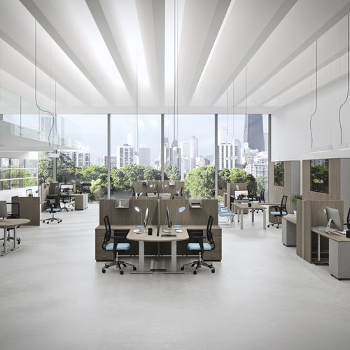 Bureau pour open space - KAMOS PLUS - NEWFORM Ufficio - contemporain / en bois / en métal