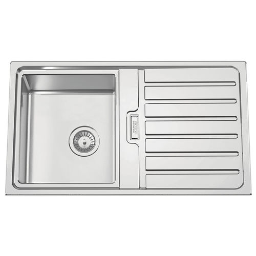 Évier 1 bac - FUSION 86 - RODI HOME – kitchen sinks and accessories - avec égouttoir / en acier inoxydable poli / encastrable