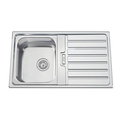 Évier 1 bac - URBAN 86 - RODI HOME – kitchen sinks and accessories - avec égouttoir / en acier inoxydable poli / encastrable