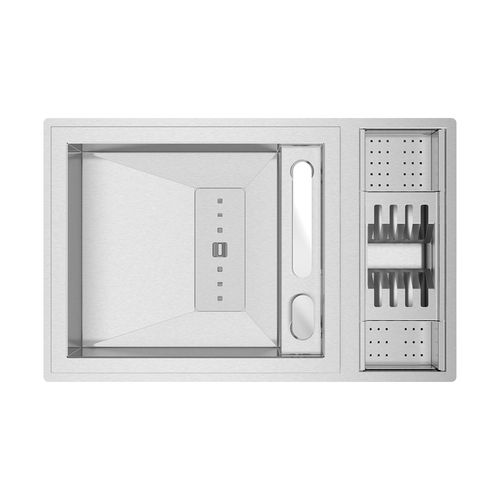 Évier 1 bac - INVICTUS - RODI HOME – kitchen sinks and accessories - avec égouttoir / en inox brossé / encastrable