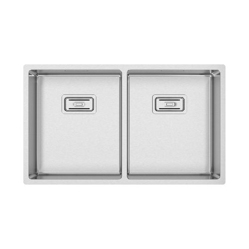 Évier 2 bacs - BOX LUX 75 - RODI HOME – kitchen sinks and accessories - sans égouttoir / en inox brossé / encastrable