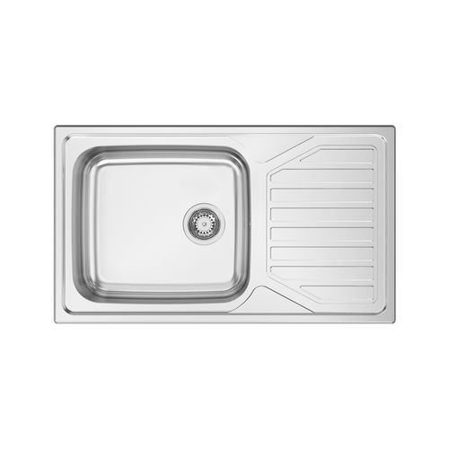Évier 1 bac - OKIO PLUS 103 - RODI HOME – kitchen sinks and accessories - avec égouttoir / en acier inoxydable poli / encastrable