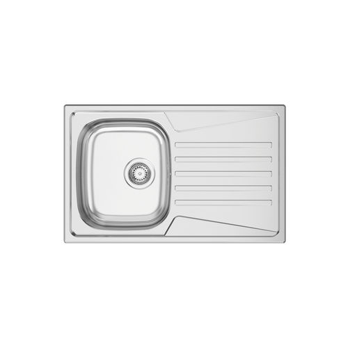 Évier 1 bac - KERAN 80 - RODI HOME – kitchen sinks and accessories - avec égouttoir / en acier inoxydable poli / encastrable