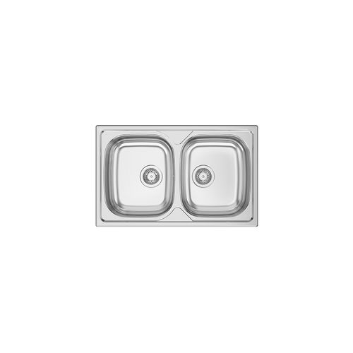 Évier 2 bacs - OKIO LINE 80 BB - RODI HOME – kitchen sinks and accessories - sans égouttoir / en acier inoxydable / en acier inoxydable poli