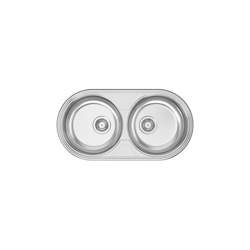 Évier 2 bacs - DUETO - RODI HOME – kitchen sinks and accessories - sans égouttoir / en acier inoxydable / en acier inoxydable poli