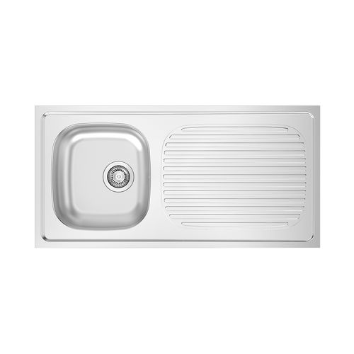 Évier 1 bac - SIT ON 1000×500 B - RODI HOME – kitchen sinks and accessories - avec égouttoir / en acier inoxydable / encastrable