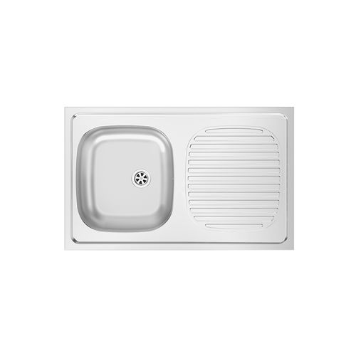 Évier 1 bac - SIT ON 800×500 B - RODI HOME – kitchen sinks and accessories - avec égouttoir / en acier inoxydable / encastrable