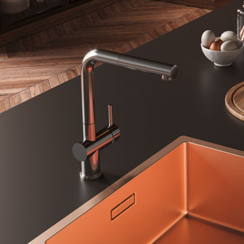 Mitigeur à poser - LINE MN 807 - RODI HOME – kitchen sinks and accessories - en acier inoxydable / de cuisine / 1 trou