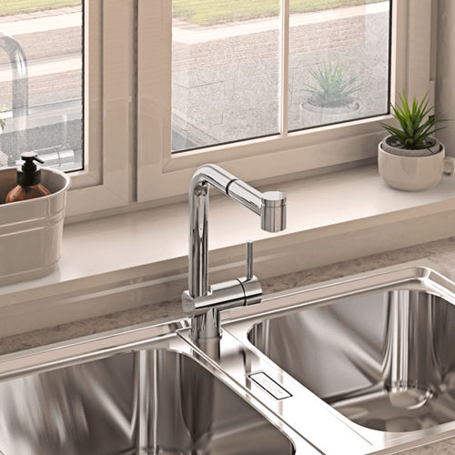 Mitigeur à poser - LINE MN 809 - RODI HOME – kitchen sinks and accessories - en acier inoxydable / de cuisine / 1 trou