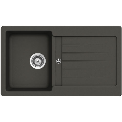 Évier 1 bac - 86 ASPHALT - RODI HOME – kitchen sinks and accessories - avec égouttoir / en composite / encastrable