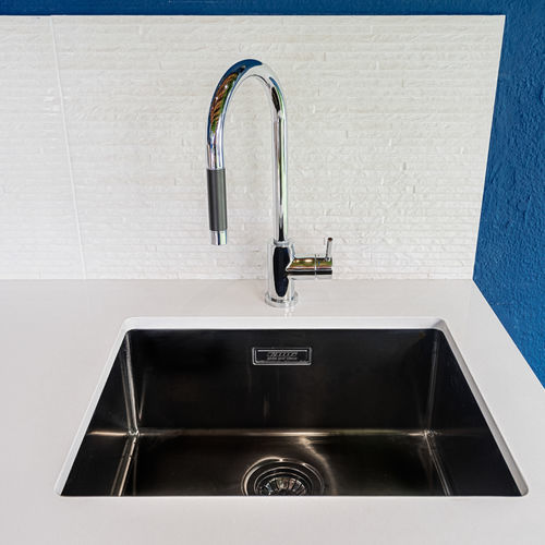 Mitigeur à poser - LINE MN 1011 - RODI HOME – kitchen sinks and accessories - en acier inoxydable / de cuisine / 1 trou