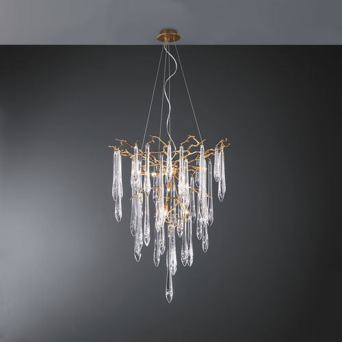 Lustre classique - FUNNEL S - Serip - en verre / en bronze / 8 ampoules