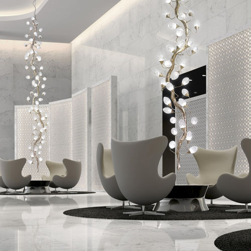 Suspension - VERTICAL BLOOM M - Serip - en bronze / en verre / design original