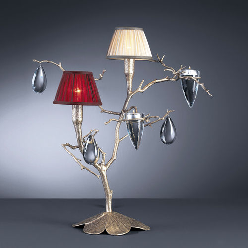 Lampe de table - VIRGA DOUBLE - Serip - en bronze / en cristal / en tissu
