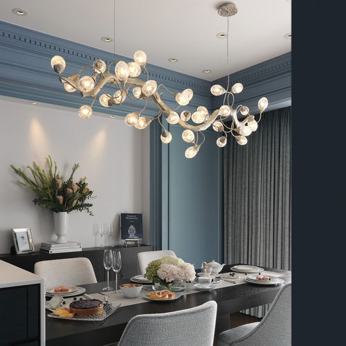 Suspension - HORIZONTAL BLOOM M - Serip - en bronze / en verre / design original