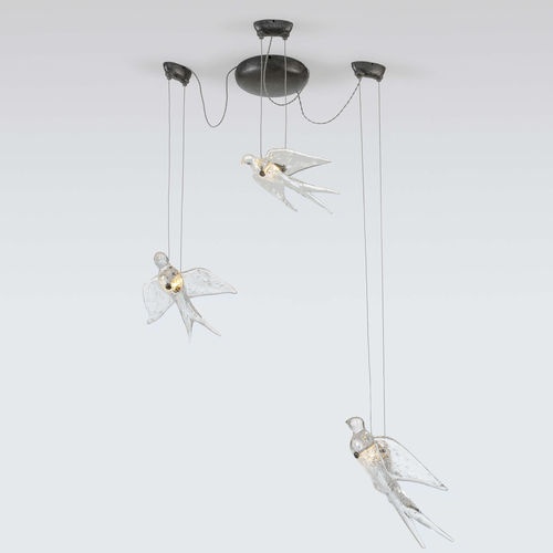 Lustre contemporain - MOBILE Small - Serip - en verre / 3 ampoules / sculptural