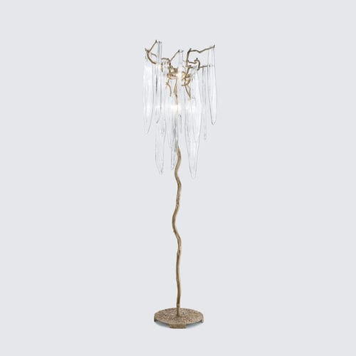 Lampe sur pied - HORSETAIL - Serip - en bronze / en cristal / classique