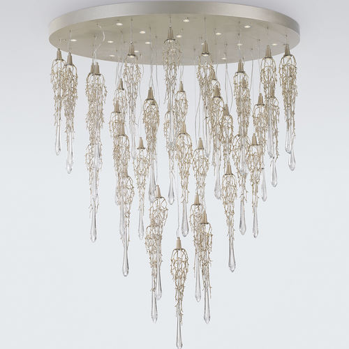 Lustre contemporain - OVAL CHIME XL - Serip - en verre / en acier / professionnel