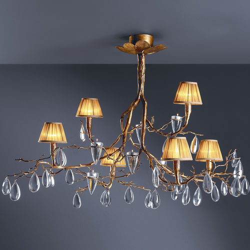Lustre classique - FASCINIUM RAINFALL M - Serip - en verre / en bronze / en tissu
