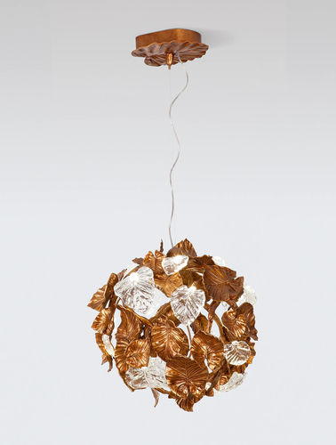 Suspension - Calathea Orbifolia Large - Serip - en bronze / en verre / contemporaine