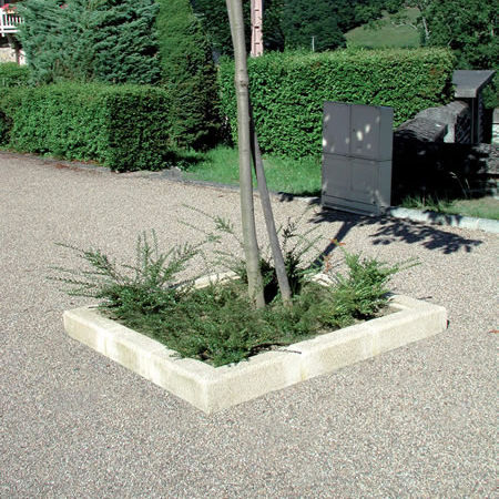 Bordurette d'arbre - HEVEA® - QUARTZO DESIGN - en pierre reconstituée / carrée