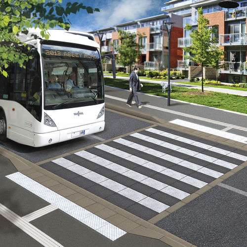 Pavé en pierre reconstituée - CROSSROAD®  - QUARTZO DESIGN - carrossable / piéton / antidérapant
