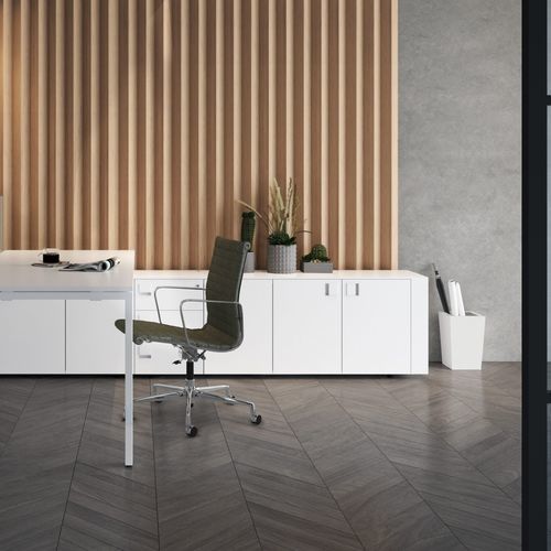 Armoire de classement basse - QUADRA - SOTUBO - haute / en bois / avec porte battante