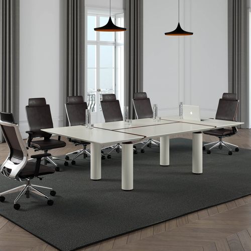 Table de conférence contemporaine - MARLYN - SOTUBO - en bois / avec piètement en bois / rectangulaire
