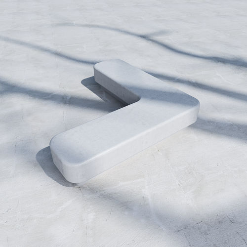 Banc public contemporain - KID : L 411 - SIT Urban Design - en béton fibré / pour enfant