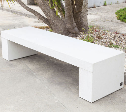 Banc public contemporain - Root 100 - SIT Urban Design - en béton / sans dossier / sans accoudoirs