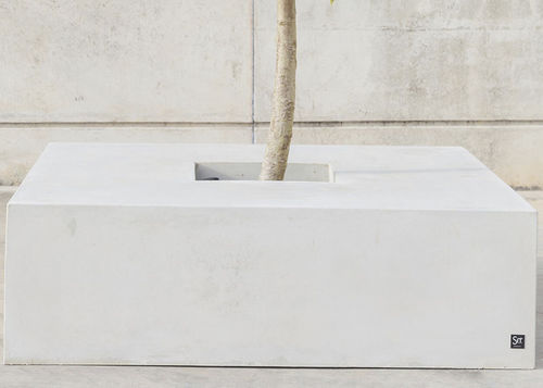 Banc public contemporain - Square 216 - SIT Urban Design - en fibre de verre / sans dossier / sans accoudoirs