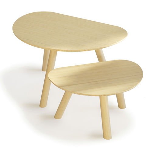 Table basse contemporaine - DISFATTO - D3CO - en bambou / avec piètement en bambou / demi-lune