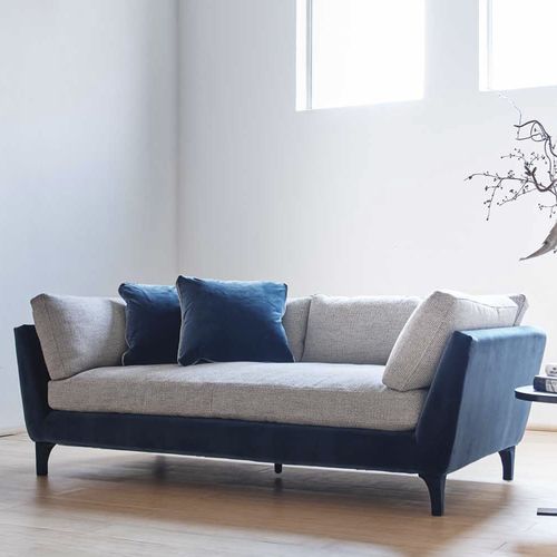 Canapé compact - ECO-EVA - D3CO - contemporain / en velours / en lin