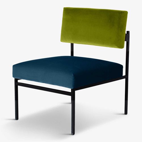 Chauffeuse contemporaine - AUREA - D3CO - en tissu / en cuir / en fer