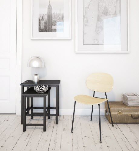 Chaise contemporaine - TONDINA  - Infiniti - d'intérieur / en contreplaqué / avec piètement en acier