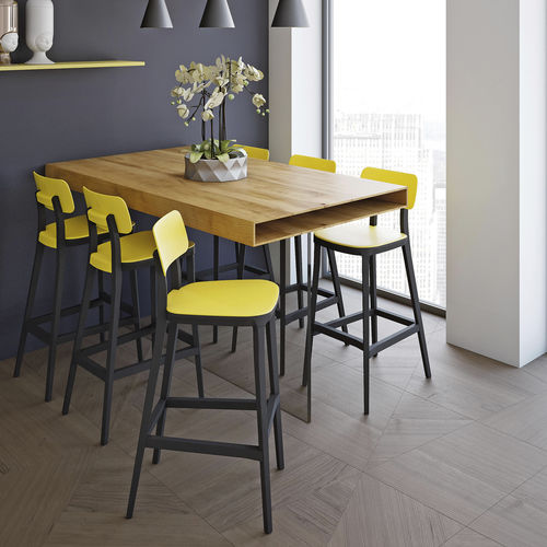 Chaise de bar contemporaine - PORTA VENEZIA - Infiniti - d'intérieur / en polypropylène / en bois massif