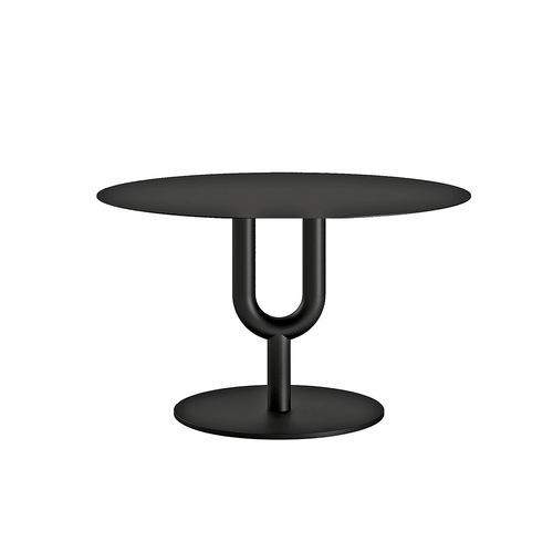 Table basse contemporaine - DIAPASON - Infiniti - en acier / en stratifié / ronde
