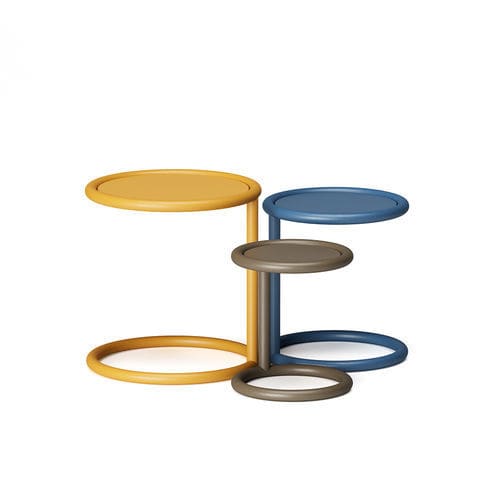 Table d'appoint design minimaliste - RIM - Infiniti - en métal / en HPL / avec piètement en métal